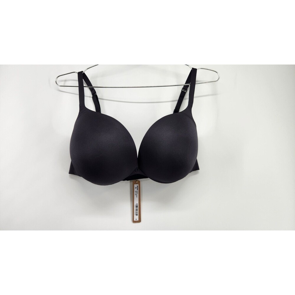 NWT Skims 34DD Black Onyx Ultimate Push Up Plunge Bra BA-PLG-9214